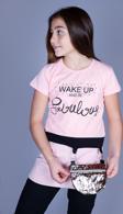 Toontoy  Kız Çocuk T-Shirt Önü Çantalı