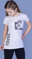 Toontoy Kız Çocuk T-Shirt Göğsü Lazer Kesim