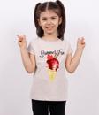 Toontoy Kız Çocuk Dondurma Baskılı Tişört