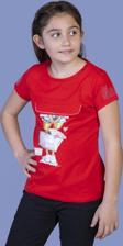 Toontoy Kız Çocuk Baskılı Tişört
