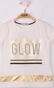 Toontoy Kız Çocuk Glow Baskılı Tişört