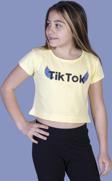 Toontoy Kız Çocuk Ön Arka TikTok Baskılı Tişört