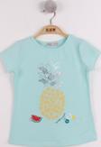 Toontoy Kız Çocuk Ananas Baskılı Tişört 