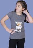 Toontoy Kız Çocuk Baskılı Tişört
