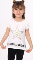 Toontoy  Kız Çocuk T-Shirt Yıldız Baskı