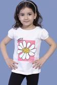 Toontoy Kız Çocuk Papatya Baskılı Taş İşlemeli Tişört