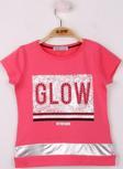 Toontoy Kız Çocuk Glow Baskılı Tişört