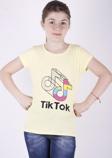 Toontoy Kız Çocuk TikTok Baskılı Tişört