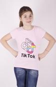 Toontoy Kız Çocuk TikTok Baskılı Tişört