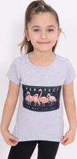 Toontoy Kız Çocuk Flamingo Baskılı Tişört