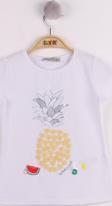 Toontoy Kız Çocuk Ananas Baskılı Tişört 