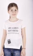 Toontoy Kız Çocuk Best Friend Baskılı Taş Detaylı Tişört