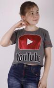 Toontoy Kız Çocuk YouTube Baskılı Tişört