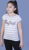 Toontoy Kız Çocuk Perfect Nakışlı Kolları İnci Detaylı Tişört