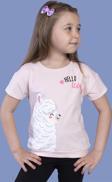 Toontoy Kız Çocuk Kuzu Baskılı Tişört