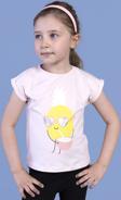 Toontoy Kız Çocuk Ananas Baskılı Tişört