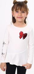 Toontoy Kız Çocuk Göğsü Pullu Fiyonklu Nakışlı T-Shirt