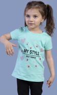 Toontoy Kız Çocuk Kalp Baskılı Tişört