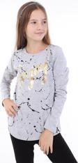 Toontoy Kız Çocuk Varaklı Enjoy Baskılı T-Shirt