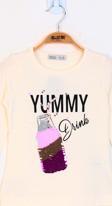 Toontoy Kız Çocuk Çevirmeli Pul Detaylı Sweatshirt