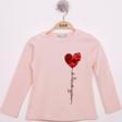 Toontoy Kız Çocuk Göğsü Pul Nakışlı T-Shirt