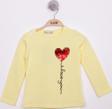 Toontoy Kız Çocuk Göğsü Pul Nakışlı T-Shirt