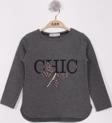 Toontoy Kız Çocuk Yusufçuk Baskılı İnci Detaylı T-Shirt