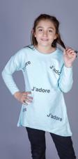 Toontoy Kız Çocuk Jadore Baskılı Tişört