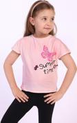 Toontoy Kız Çocuk Summer Time Baskılı Tişört