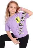 Toontoy Kız Çocuk Ever Young Baskılı Tişört