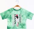 Toontoy Kız Çocuk Reglan Kol Batik Desenli Baskılı Tişört