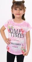 Toontoy Kız Çocuk Sometimes Baskılı Tişört