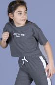Toontoy Kız Çocuk Crop Model Tişört