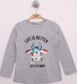 Toontoy Kız Çocuk Pullu Uğur Böceği Nakışlı T-Shirt