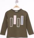 Toontoy Kız Çocuk Kareli Baskılı T-Shirt