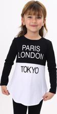 Toontoy Kız Çocuk Paris London Baskılı T-Shirt