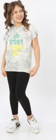 Toontoy Kız Çocuk Story Soul Baskılı Tişört