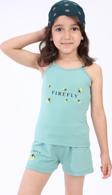 Toontoy Kız Bebek Baskılı Şortlu Takım