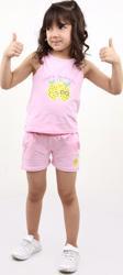 Toontoy Kız Bebek Baskılı Şortlu Takım