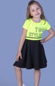 Toontoy Kız Çocuk Too Stylısh Baskılı Elbise