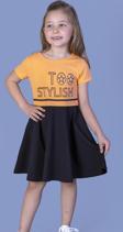 Toontoy Kız Çocuk Too Stylısh Baskılı Elbise