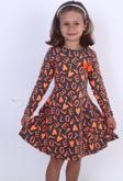 Toontoy Kız Çocuk Love Baskılı Elbise