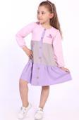 Toontoy Kız Çocuk Göğsü Pretty Nakışlı Elbise