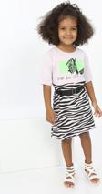 Toontoy Kız Çocuk Zebra Baskılı Elbise