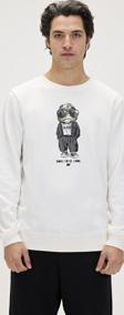 Bad Bear Gator Erkek Beyaz Yuvarlak Yaka Sweatshirt