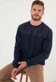Buratti Pamuklu Bisiklet Yaka Slim Fit Erkek Sweat 5905033 İNDİGO