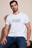 Buratti Pamuklu Slim Fit Bisiklet Yaka Baskılı Erkek T Shirt 541TOLIVE BEYAZ