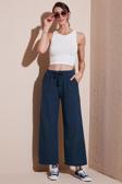 Lela Pamuklu Relaxed Fit Yüksek Bel Geniş Paça Bayan Pantolon 668YP5275 LACİVERT