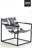 Limni Home Modern Iskandinav Teddy Berjer, Metal Iskeletli Siyah - Beyaz 