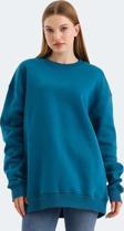 Slazenger VADIM Oversıze Kadın Sweatshirt Petrol
